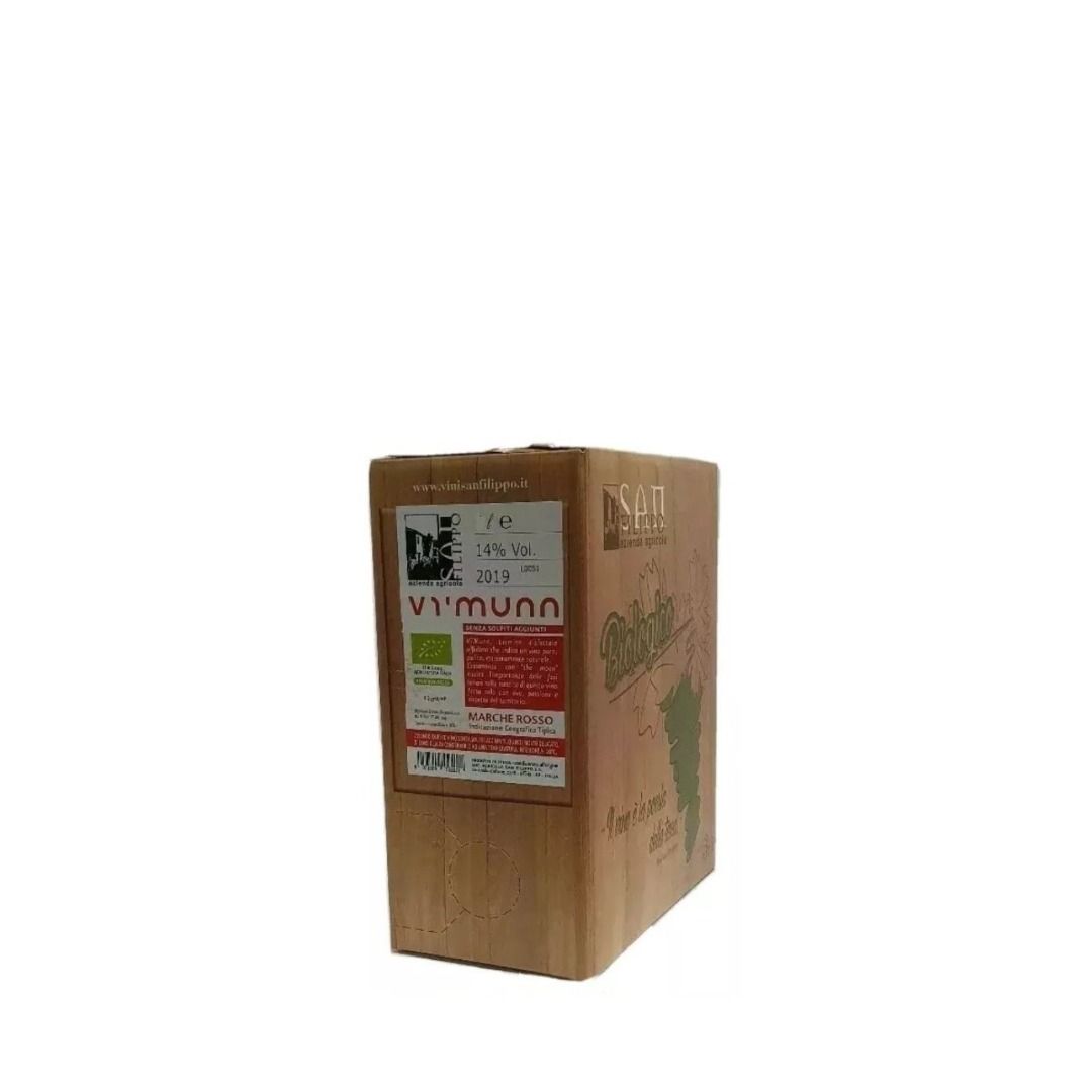 MARCHE ROSSO IGT 2025 SENZA SOLFITI AGGIUNTI VI MUNN BAG IN BOX 3 LITRI - SAN FILIPPO