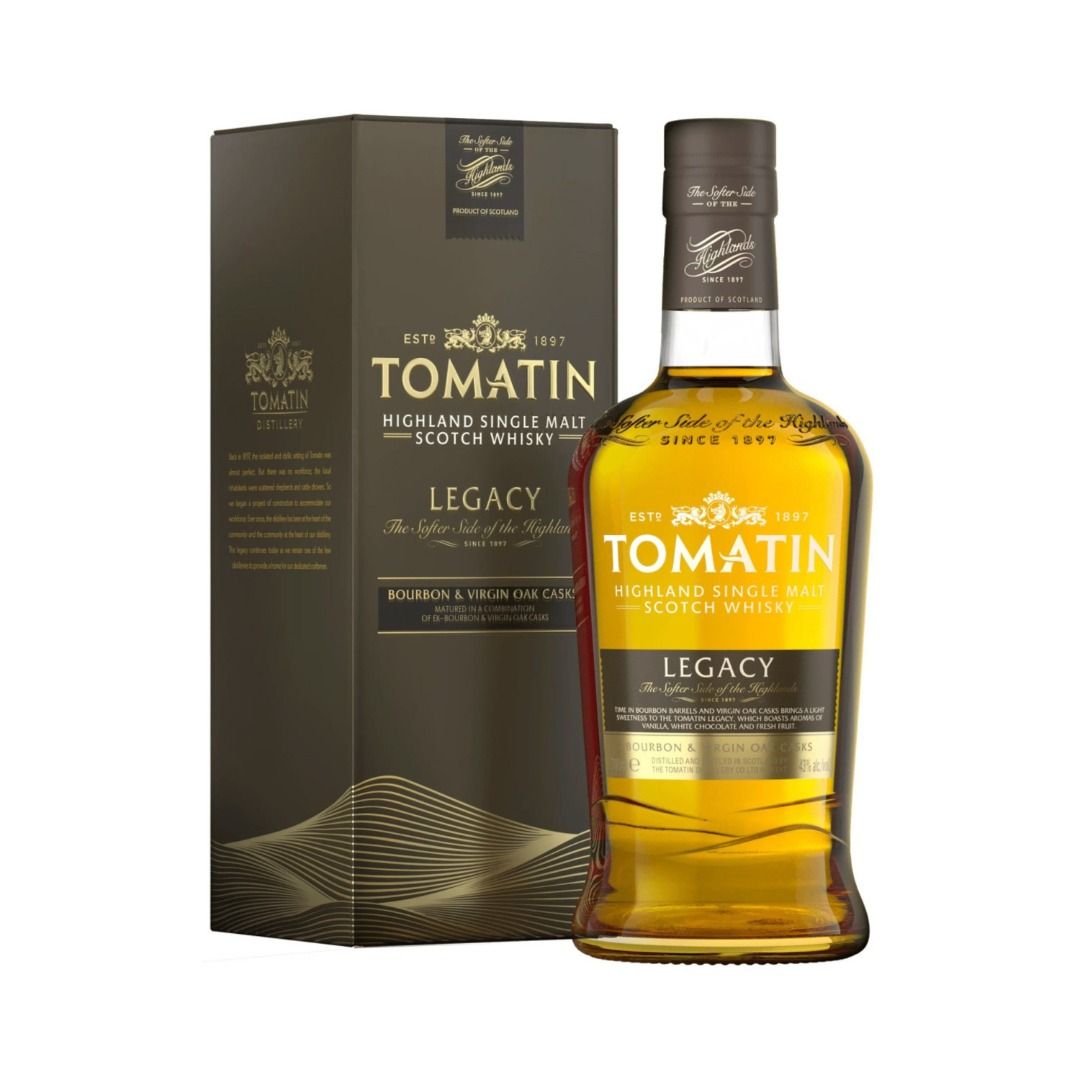 HIGHLAND SINGLE MALT SCOTCH WHISKY LEGACY - TOMATIN
