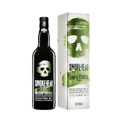 SMOKEHEAD UNFILTERED ISLAY SCOTCH WHISKY SINGLE MALT - IAN MACLEOD DISTILLERS