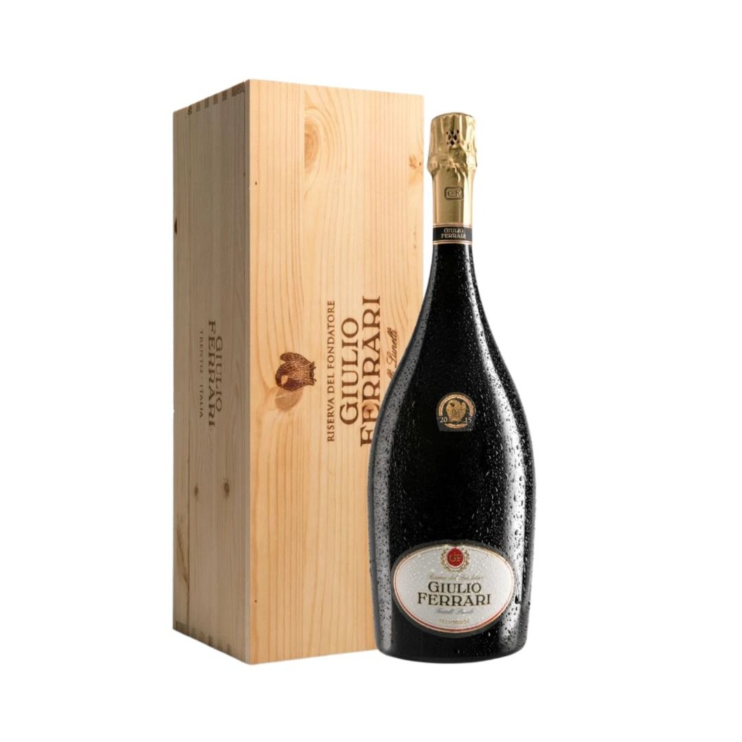 TRENTO DOC " GIULIO FERRARI " RISERVA DEL FONDATORE 2015 1,5 LITRI MAGNUM (CASSETTA LEGNO)