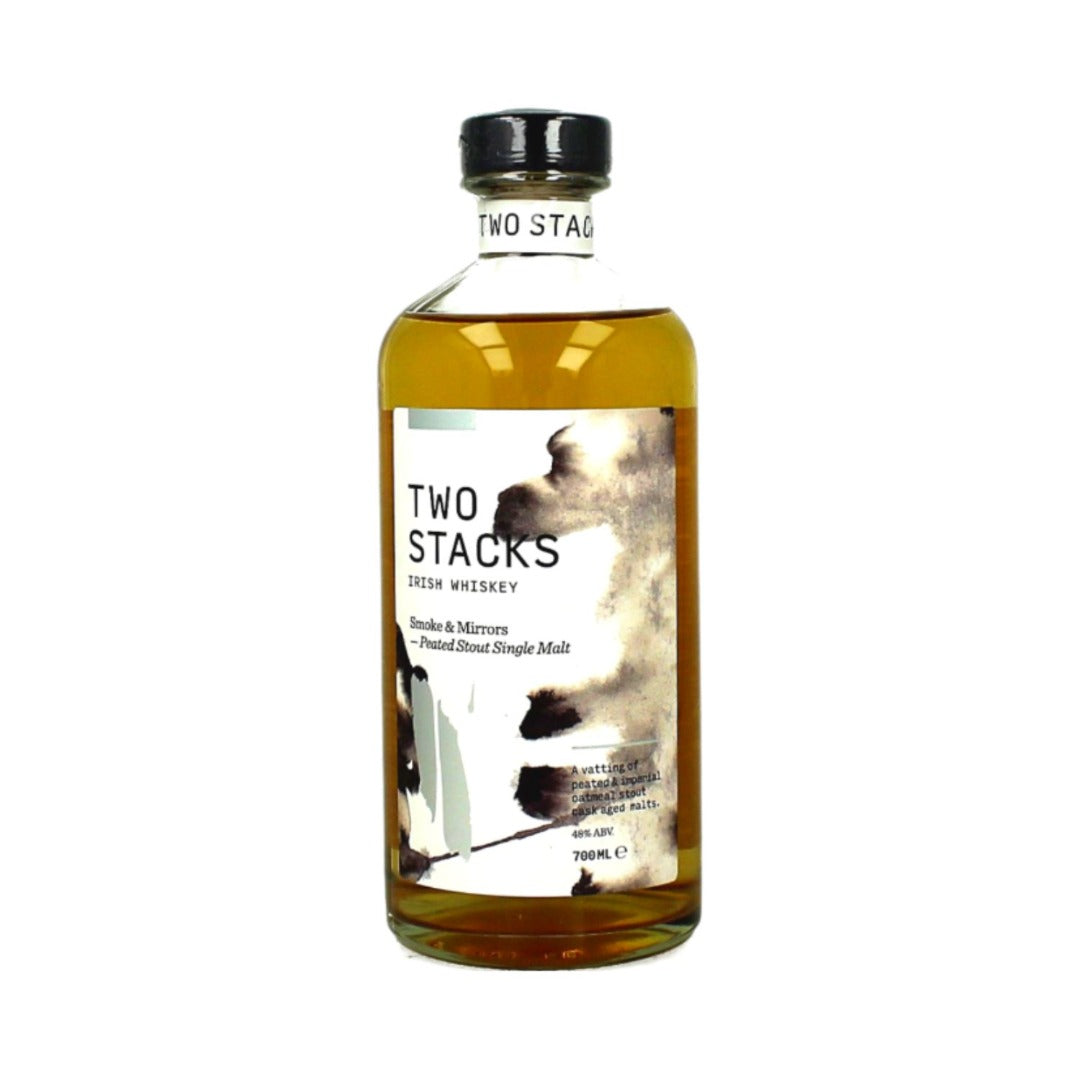IRISH WHISKEY SMOKE & MIRROS PEATED SINGLE MALT - TWO STACKS